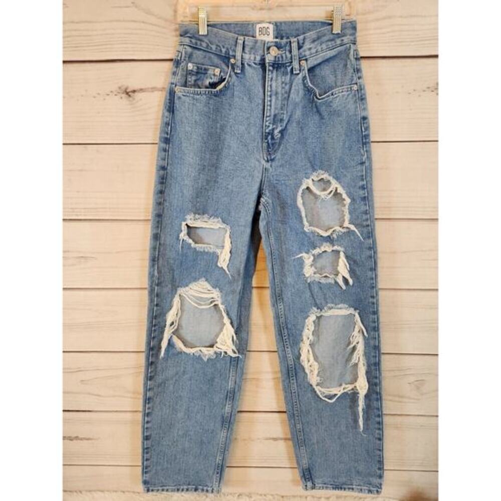 BGD Urban Outfitters Women's‎ High Rise Baggy Distressed Cotton Jeans Size 28